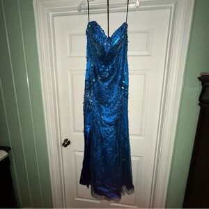 Stunning Blue Sequin Gown